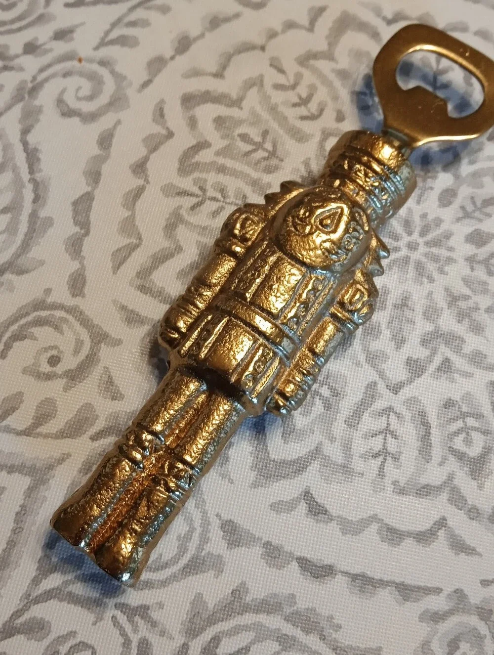 Project 62 Brass & Golden Nutcracker Bottle Opener Discontinued Modernist Heavy